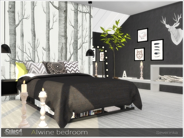 Sims 4 Alwine bedroom by Severinka at TSR