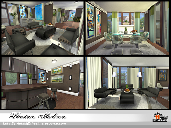 Sims 4 Timina Modern house by autaki at TSR