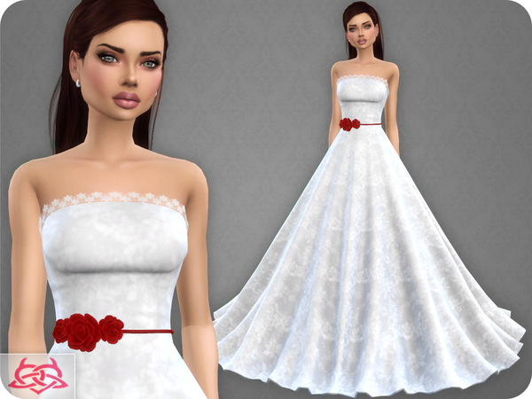 Sims 4 Wedding Dress 9 RECOLOR 3 by Colores Urbanos at TSR