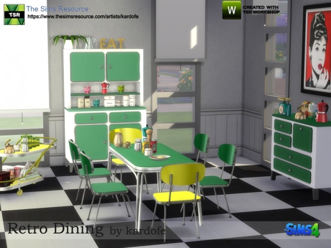 Sims 4 Retro Dining by Kardofe at TSR