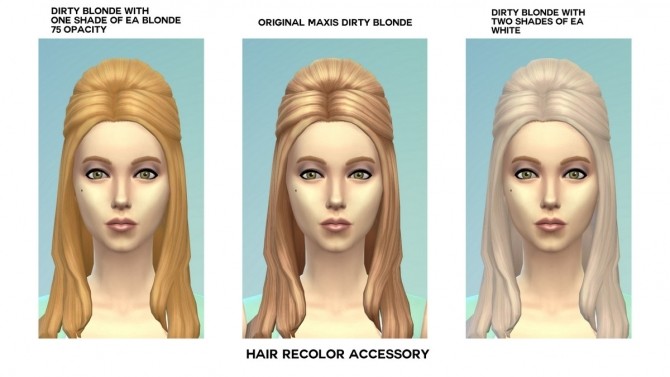 Sims 4 Maxis Hair Recolor Accessory by emile20 at Mod The Sims