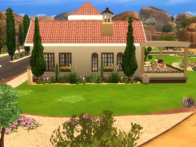 Sims 4 Little Oasis house no cc by Lenabubbles82 at Mod The Sims