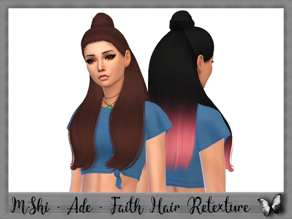 Sims 4 M Shi Ade Faith Hair Retexture by mikerashi at TSR