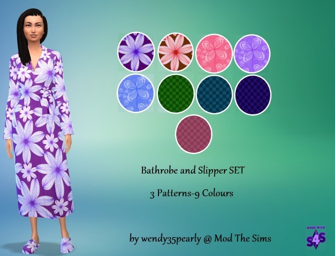 Sims 4 GP02 Bathrobe and Slipper SET by wendy35pearly at Mod The Sims