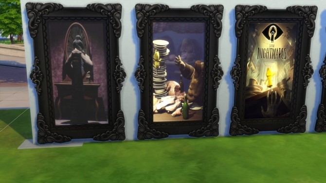 Sims 4 Little Nightmares Framed Paintings by ShadowEatsSkittlez at SimsWorkshop