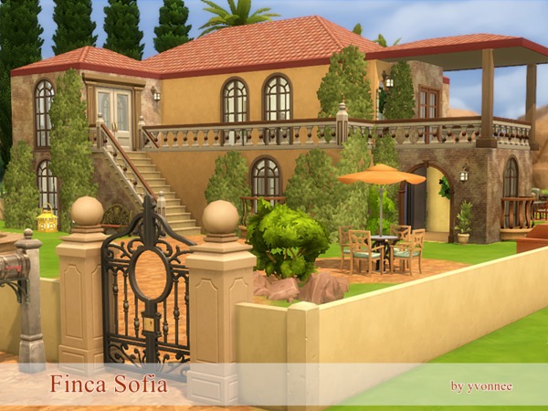 Sims 4 Finca Sofia house by yvonnee at TSR