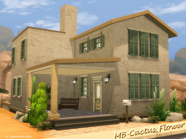 Sims 4 MB Cactus Flower house by matomibotaki at TSR
