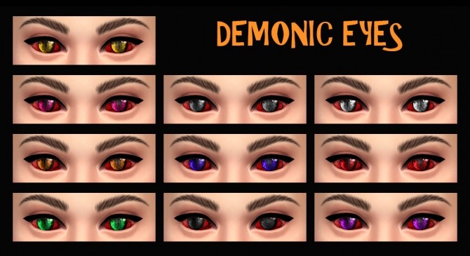 Sims 4 DEMONIC EYES as Face Paint by Simmiller at Mod The Sims