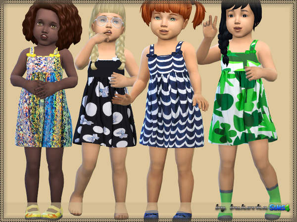 Sims 4 Dress & Bows by bukovka at TSR