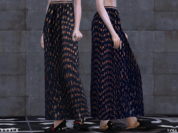 Sims 4 Tanya long skirt by Bobur3 at TSR