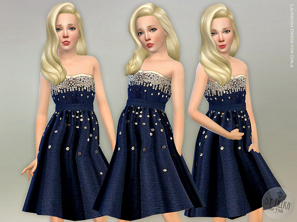 Sims 4 Laurenzia Dress by lillka at TSR