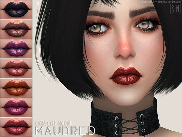 Sims 4 Maudred Glossy Lip Colour by Screaming Mustard at TSR