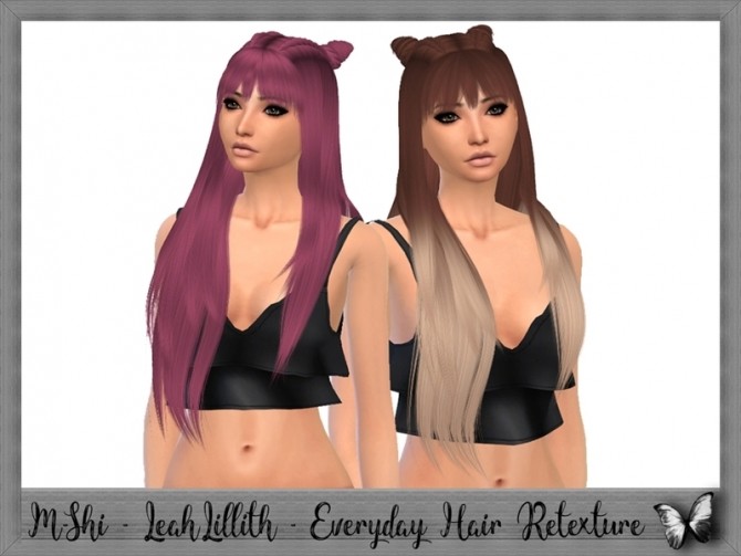 Sims 4 LeahLillith`s  Everyday Hair Retextured by mikerashi at TSR