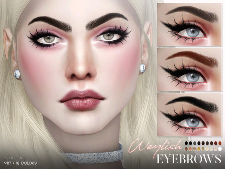 Weylish Eyebrows N117 by Pralinesims at TSR » Sims 4 Updates