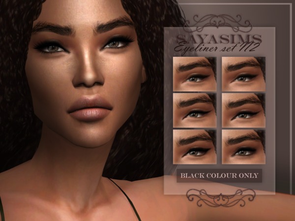 Sims 4 Eyeliner set N2 by SayaSims at TSR