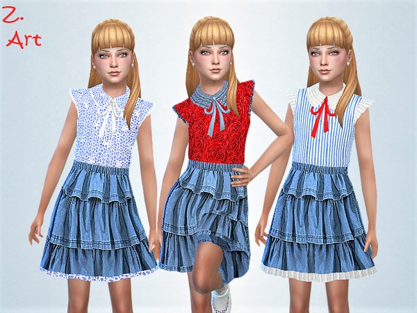 Sims 4 GirlZ 09 dress by Zuckerschnute20 at TSR