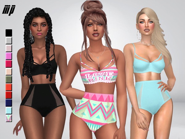 Sims 4 MP Love Connection Swimsuit by MartyP at TSR
