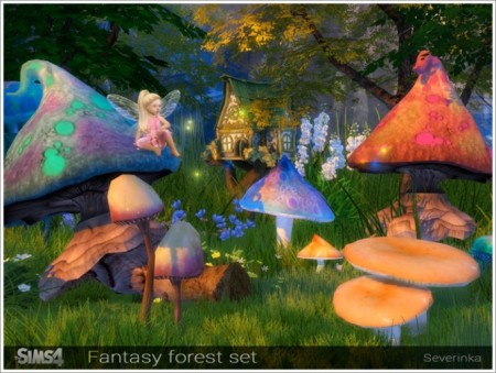 Fantasy forest set at Sims by Severinka