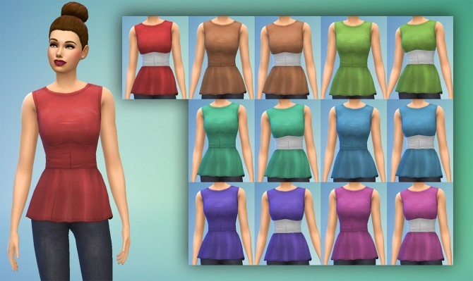 Sims 4 Vampires Female Top Recoloured by simsessa at Mod The Sims