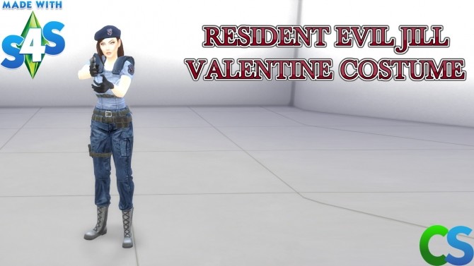 Sims 4 Jill Valentine costume by cepzid at SimsWorkshop