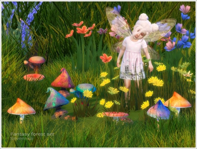 Sims 4 Fantasy forest set at Sims by Severinka