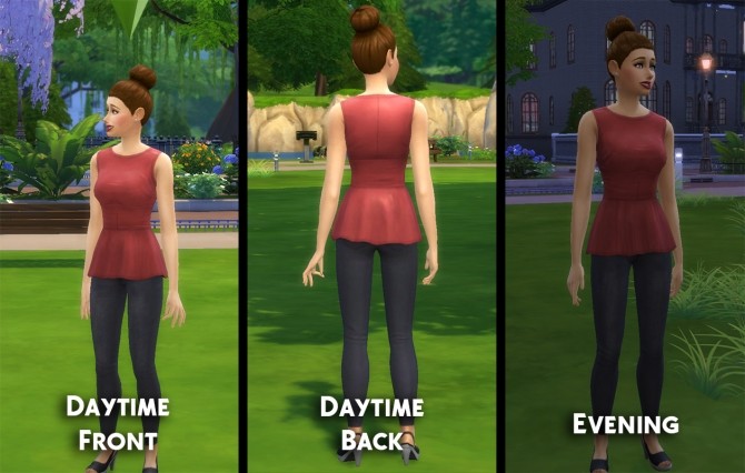 Sims 4 Vampires Female Top Recoloured by simsessa at Mod The Sims