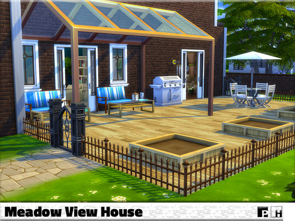 Sims 4 Meadow View House by Pinkfizzzzz at TSR
