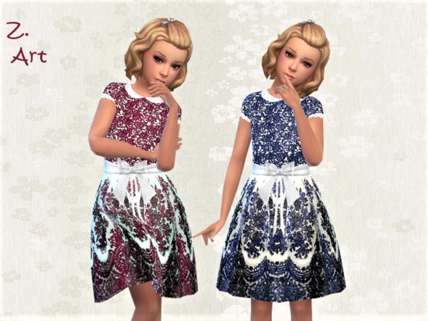 Sims 4 GirlZ 10 Sunday dress by Zuckerschnute20 at TSR