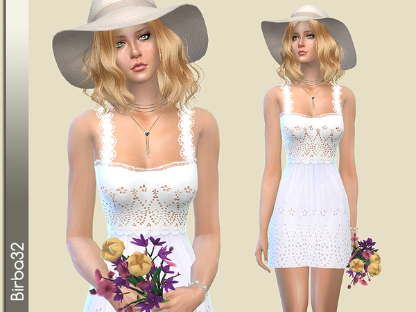 Sims 4 Penelope Mini Dress by Birba32 at TSR
