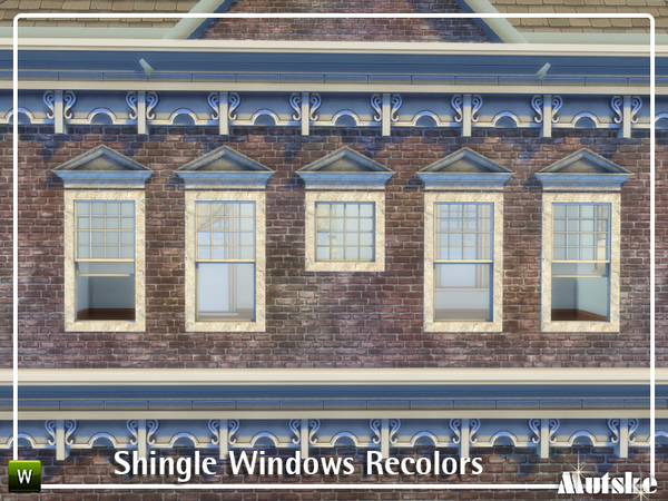 Sims 4 Shingle Windows Recolors by mutske at TSR