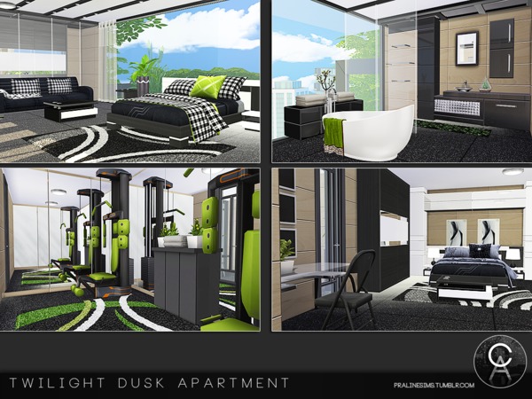 Sims 4 Twilight Dusk Apartment by Pralinesims at TSR