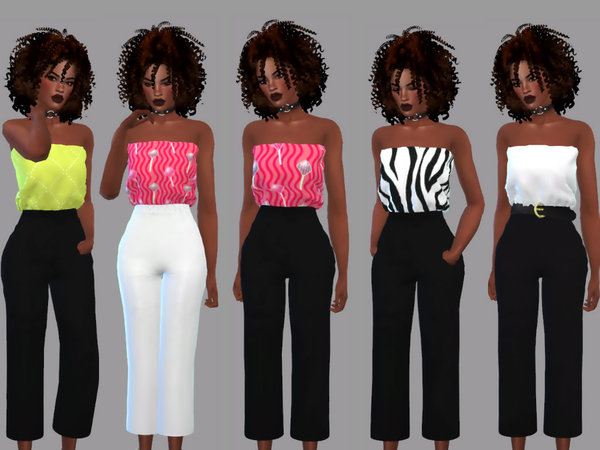 Sims 4 Tube Jumpsuit Recolor by Teenageeaglerunner at TSR