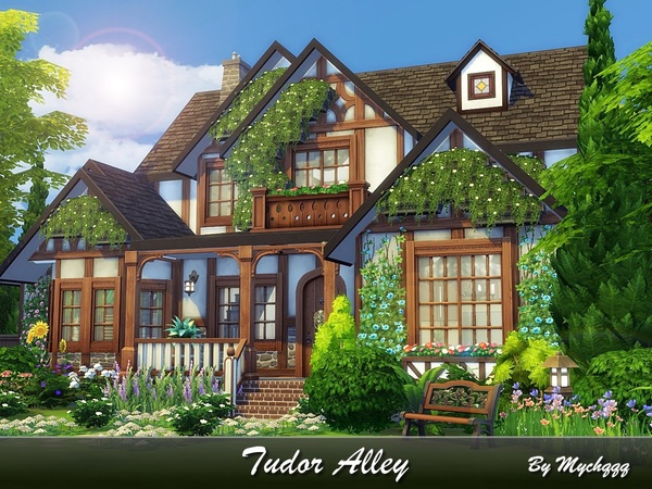 Sims 4 Tudor Alley house by MychQQQ at TSR