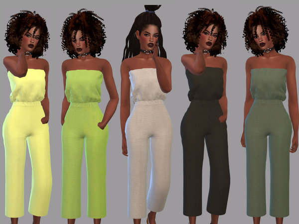 Sims 4 Tube Jumpsuit Recolor by Teenageeaglerunner at TSR