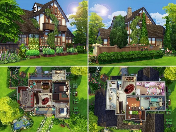 Sims 4 Tudor Alley house by MychQQQ at TSR