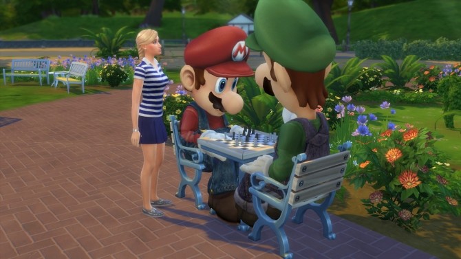 Sims 4 Mario Luigi Costume and Princess Peach by cepzid at SimsWorkshop