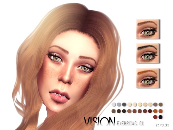 Sims 4 Vision Eyebrows V01 by Torque at TSR