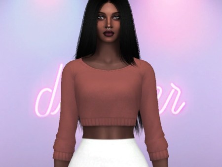 Yuri Cropped Sweater by Rebellesims at TSR