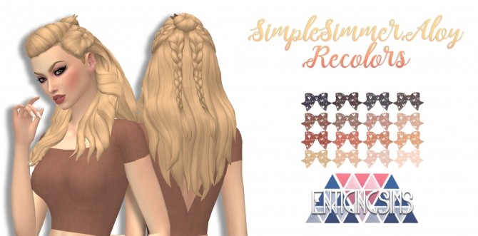 Sims 4 SimpleSimmer Aloy Hair Recolor by EnticingSims at SimsWorkshop