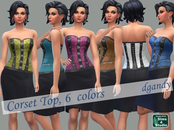 Sims 4 Corset Top by dgandy at TSR