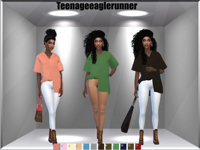 Sims 4 Shirt Unbalance Recolor at Teenageeaglerunner