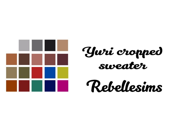 Sims 4 Yuri Cropped Sweater by Rebellesims at TSR