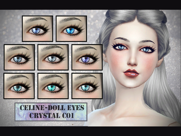 Sims 4 Crystal Doll Eyes C01 by Celine at TSR