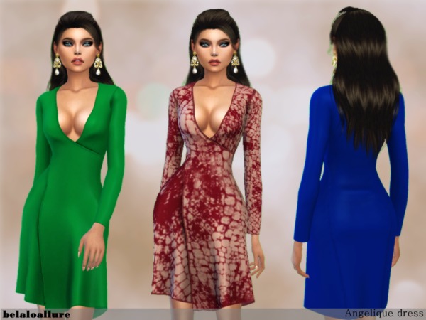 Sims 4 Angelique dress by belal1997 at TSR