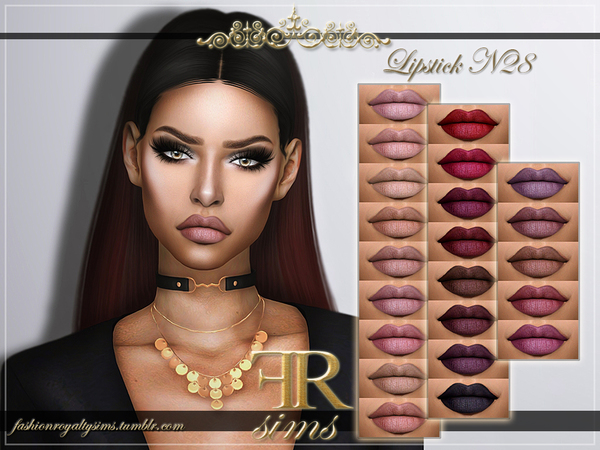 Sims 4 FRS Lipstick N28 by FashionRoyaltySims at TSR