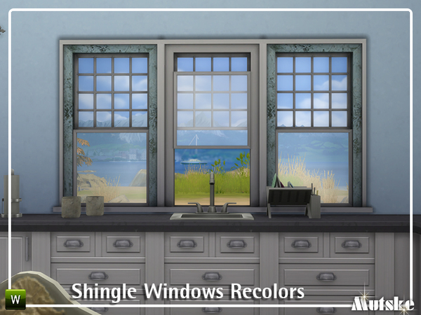 Sims 4 Shingle Windows Recolors by mutske at TSR