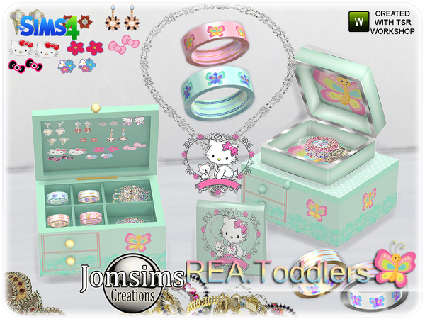 Sims 4 Rea toddlers deco jewelry box and clutters by jomsims at TSR