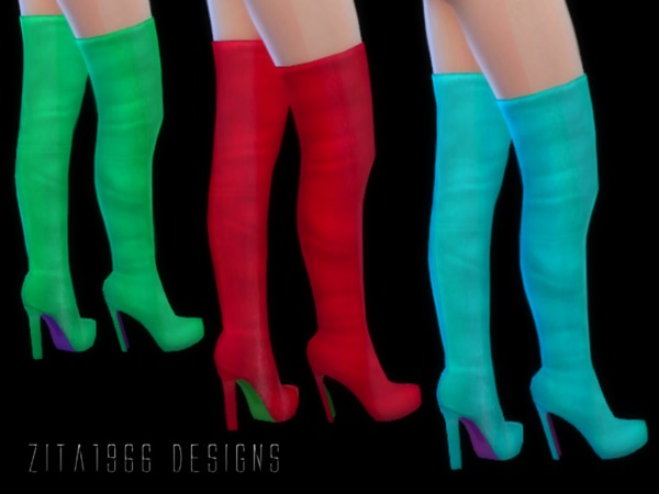 Sims 4 Funky Boots by ZitaRossouw at TSR