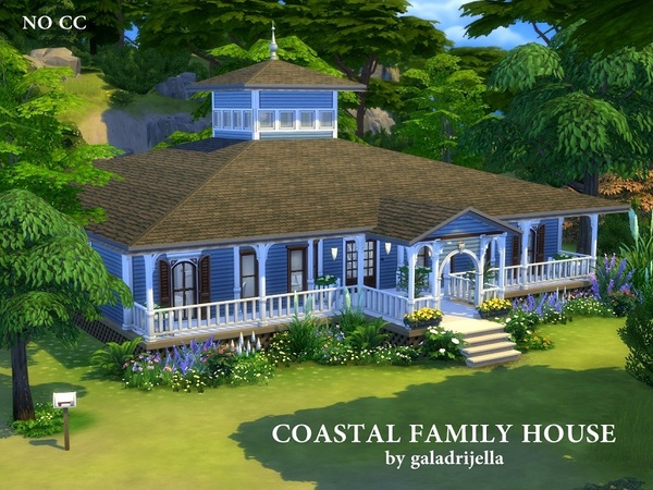 Sims 4 Coastal Family House by galadrijella at TSR