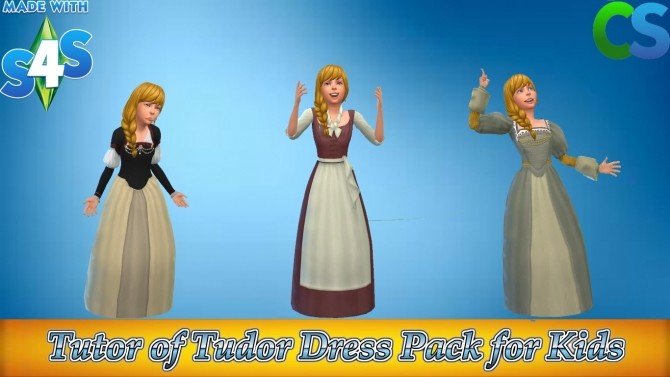 Sims 4 Tutor of Tudor Dress Pack by cepzid at SimsWorkshop